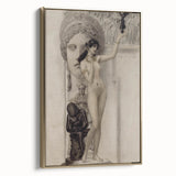 Dark Academia Wall Art: Classical Nude and Statue, Vintage Gothic Print