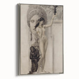 Dark Academia Wall Art: Classical Nude and Statue, Vintage Gothic Print