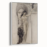Dark Academia Wall Art: Classical Nude and Statue, Vintage Gothic Print