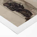 Dark Academia Wall Art: Classical Nude and Statue, Vintage Gothic Print
