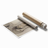 Dark Academia Wall Art: Classical Nude and Statue, Vintage Gothic Print