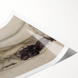 Dark Academia Wall Art: Classical Nude and Statue, Vintage Gothic Print