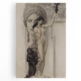 Dark Academia Wall Art: Classical Nude and Statue, Vintage Gothic Print