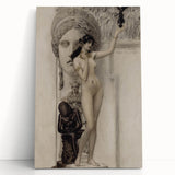 Dark Academia Wall Art: Classical Nude and Statue, Vintage Gothic Print