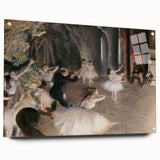 Dark Academia Wall Art – Elegant Ballet Rehearsal Scene in Soft Tones
