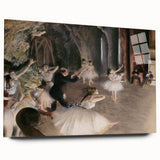 Dark Academia Wall Art – Elegant Ballet Rehearsal Scene in Soft Tones