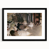 Dark Academia Wall Art – Elegant Ballet Rehearsal Scene in Soft Tones