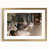 Dark Academia Wall Art – Elegant Ballet Rehearsal Scene in Soft Tones