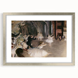 Dark Academia Wall Art – Elegant Ballet Rehearsal Scene in Soft Tones