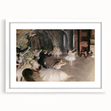 Dark Academia Wall Art – Elegant Ballet Rehearsal Scene in Soft Tones