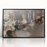 Dark Academia Wall Art – Elegant Ballet Rehearsal Scene in Soft Tones