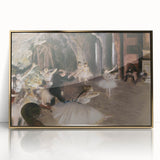Dark Academia Wall Art – Elegant Ballet Rehearsal Scene in Soft Tones