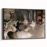 Dark Academia Wall Art – Elegant Ballet Rehearsal Scene in Soft Tones