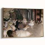 Dark Academia Wall Art – Elegant Ballet Rehearsal Scene in Soft Tones