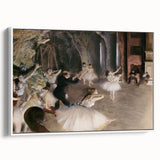 Dark Academia Wall Art – Elegant Ballet Rehearsal Scene in Soft Tones
