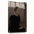 Dark Academia Wall Art: Woman with Palette in Light, Gothic Print