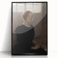 Dark Academia Wall Art: Woman with Palette in Light, Gothic Print