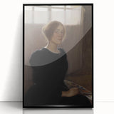 Dark Academia Wall Art: Woman with Palette in Light, Gothic Print