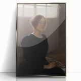 Dark Academia Wall Art: Woman with Palette in Light, Gothic Print