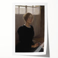 Dark Academia Wall Art: Woman with Palette in Light, Gothic Print