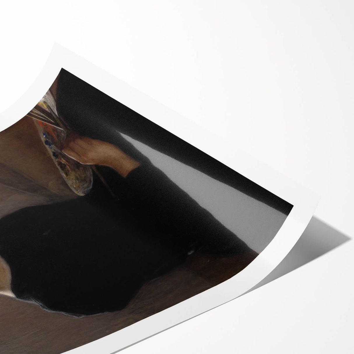 Dark Academia Wall Art: Woman with Palette in Light, Gothic Print