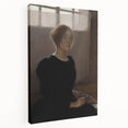 Dark Academia Wall Art: Woman with Palette in Light, Gothic Print