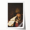 Skull, Globe, and Scroll – Dark Academia Wall Art, Gothic Still Life