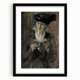 Dark Academia Wall Art: Woman Reading in Shadows, Vintage Gothic Print