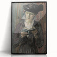 Dark Academia Wall Art: Woman Reading in Shadows, Vintage Gothic Print