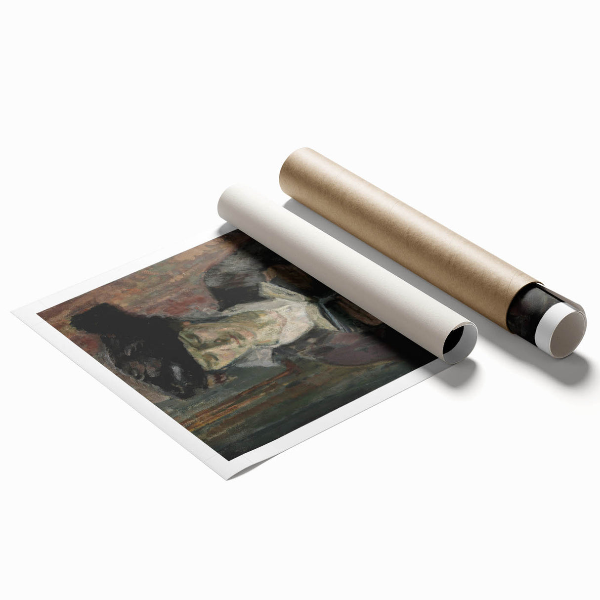 Dark Academia Wall Art: Woman Reading in Shadows, Vintage Gothic Print