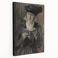 Dark Academia Wall Art: Woman Reading in Shadows, Vintage Gothic Print