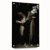 Dark Academia Wall Art: Two Women in Shadows, Vintage Gothic Print