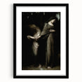 Dark Academia Wall Art: Two Women in Shadows, Vintage Gothic Print