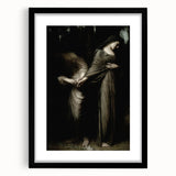 Dark Academia Wall Art: Two Women in Shadows, Vintage Gothic Print