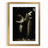 Dark Academia Wall Art: Two Women in Shadows, Vintage Gothic Print