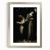 Dark Academia Wall Art: Two Women in Shadows, Vintage Gothic Print