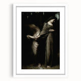 Dark Academia Wall Art: Two Women in Shadows, Vintage Gothic Print