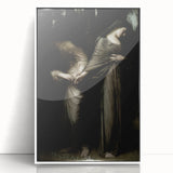 Dark Academia Wall Art: Two Women in Shadows, Vintage Gothic Print