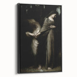 Dark Academia Wall Art: Two Women in Shadows, Vintage Gothic Print