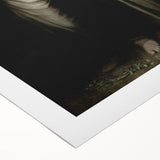 Dark Academia Wall Art: Two Women in Shadows, Vintage Gothic Print