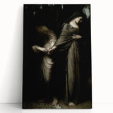 Dark Academia Wall Art: Two Women in Shadows, Vintage Gothic Print