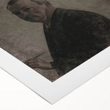 Dark Academia Wall Art – Thoughtful Portrait with Open Door