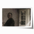 Dark Academia Wall Art – Thoughtful Portrait with Open Door