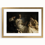 Dark Academia Wall Art – Vintage Portrait of Women in Reflective Mood