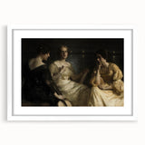 Dark Academia Wall Art – Vintage Portrait of Women in Reflective Mood