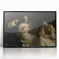Dark Academia Wall Art – Vintage Portrait of Women in Reflective Mood