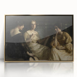 Dark Academia Wall Art – Vintage Portrait of Women in Reflective Mood