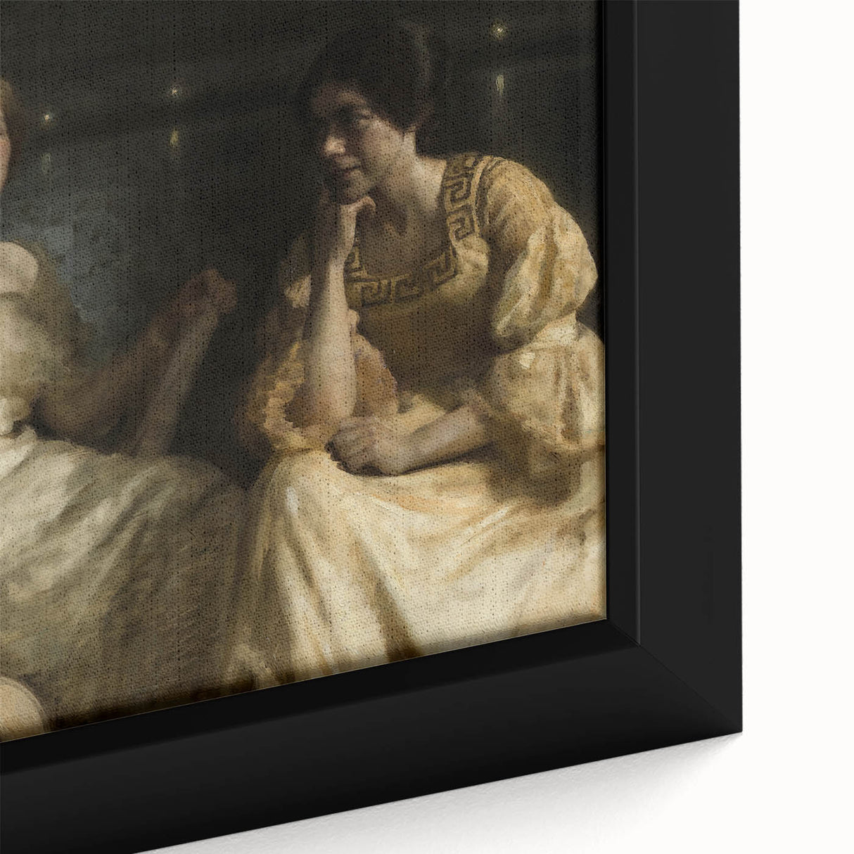 Dark Academia Wall Art – Vintage Portrait of Women in Reflective Mood