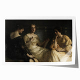 Dark Academia Wall Art – Vintage Portrait of Women in Reflective Mood