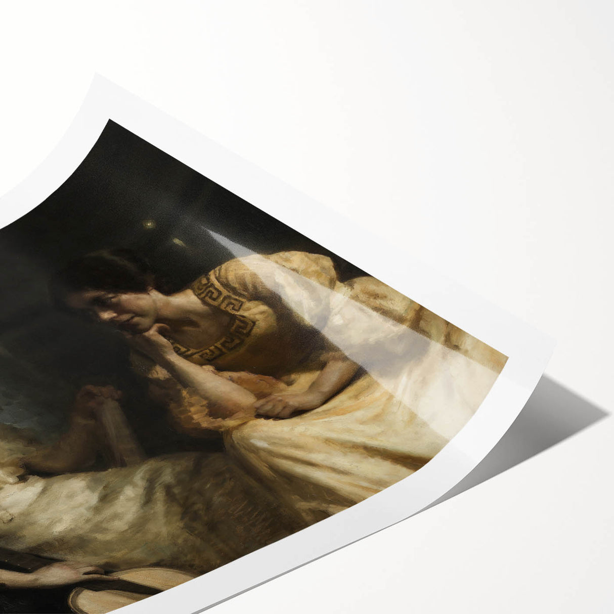 Dark Academia Wall Art – Vintage Portrait of Women in Reflective Mood